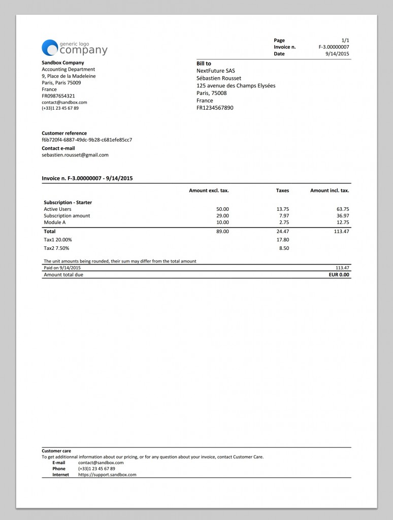 genorate a quick invoice