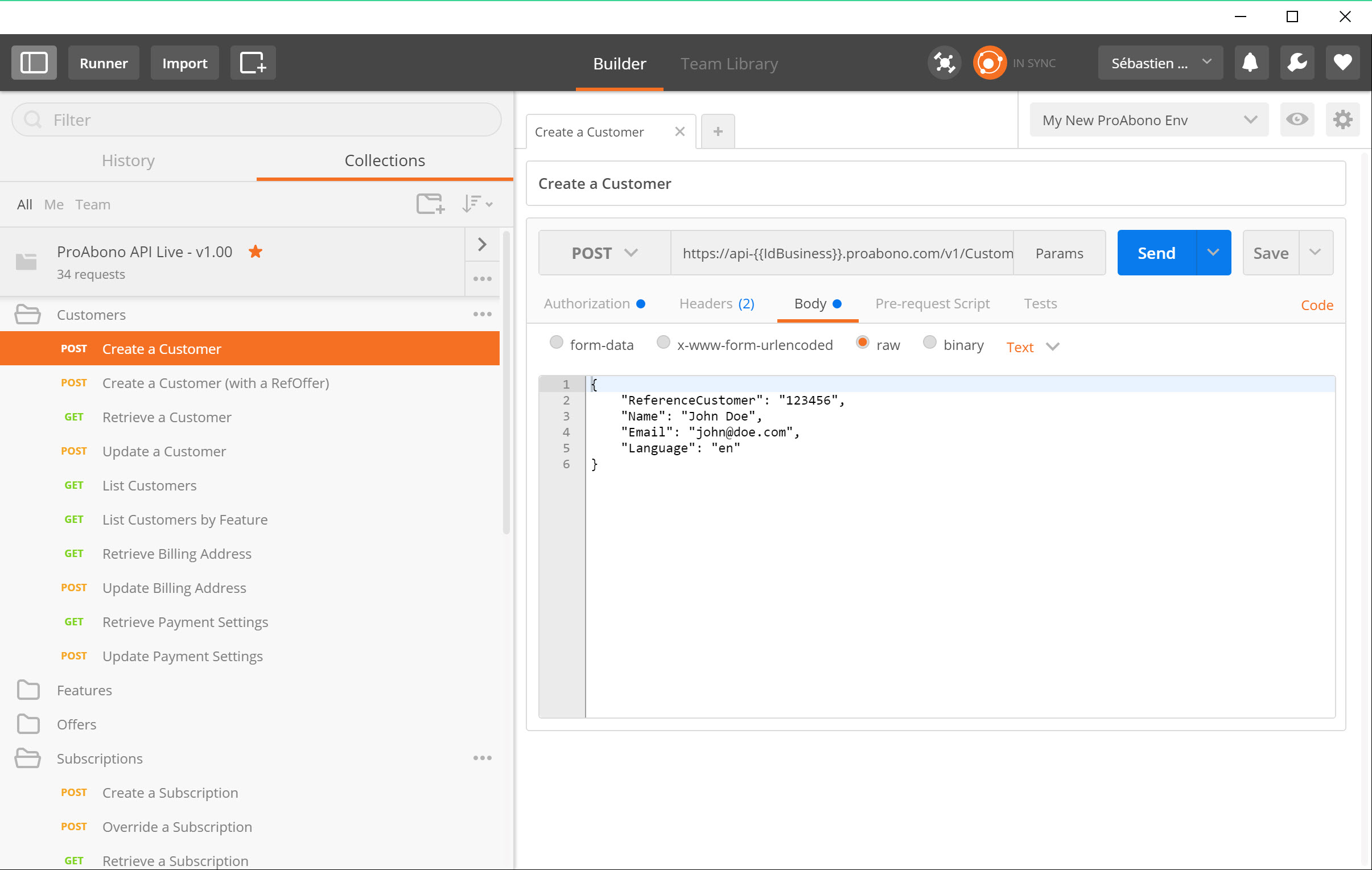 How to use the Proabono API with Postman? Assistance & Documentation